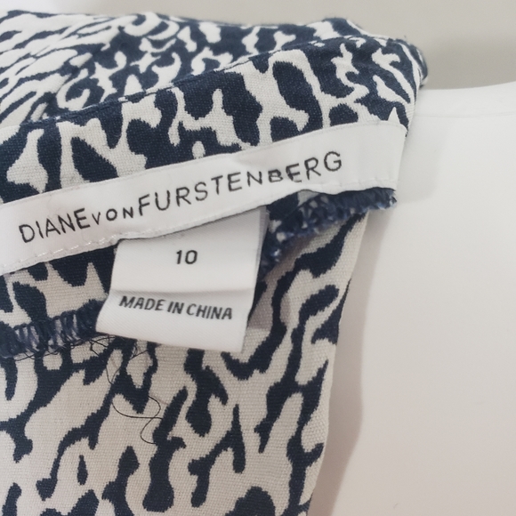 Diane Von Furstenberg Pele Snake Wave Jacquard Aline Dress Size 10 - Picture 8 of 12